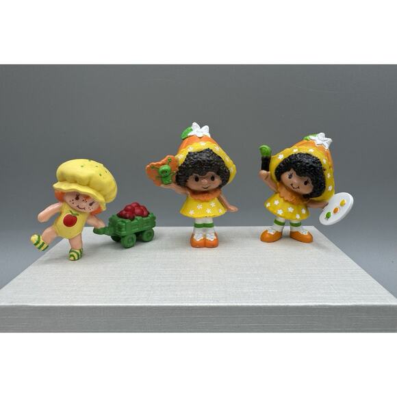 Orange Blossom Apple Dumplin’ Strawberry Shortcake Series 1980s Miniature Set 3 - Picture 1 of 11